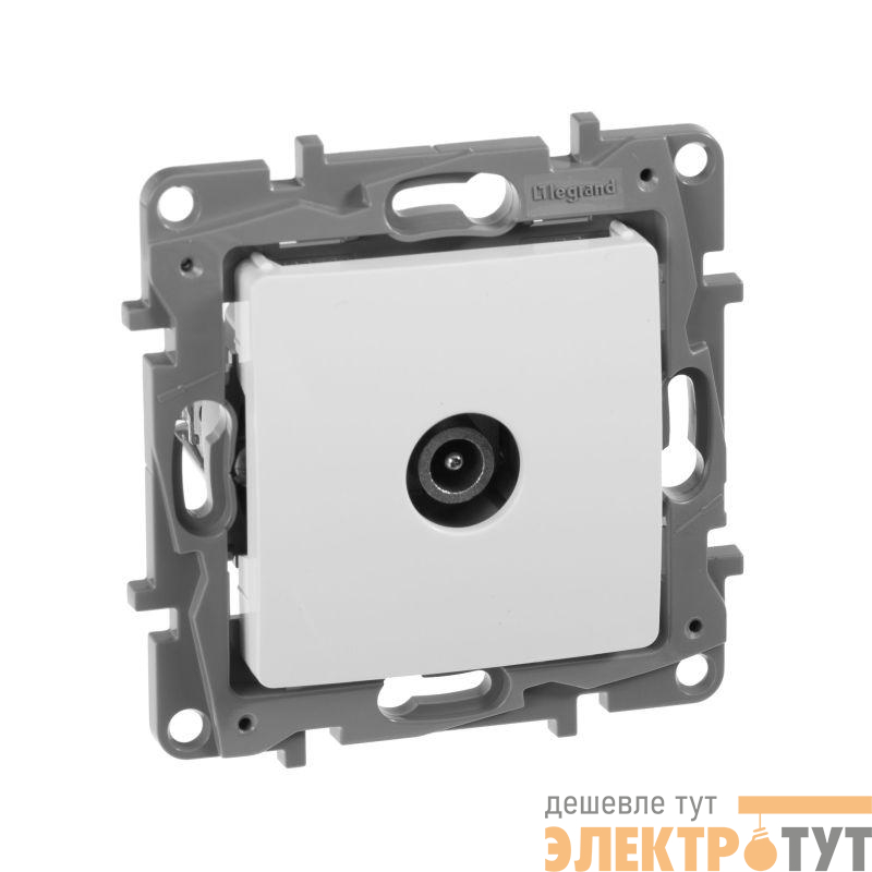 Розетка телевизионная оконечная TV СП Etika 5дБ 5-862МГц механизм бел. IEK 672265