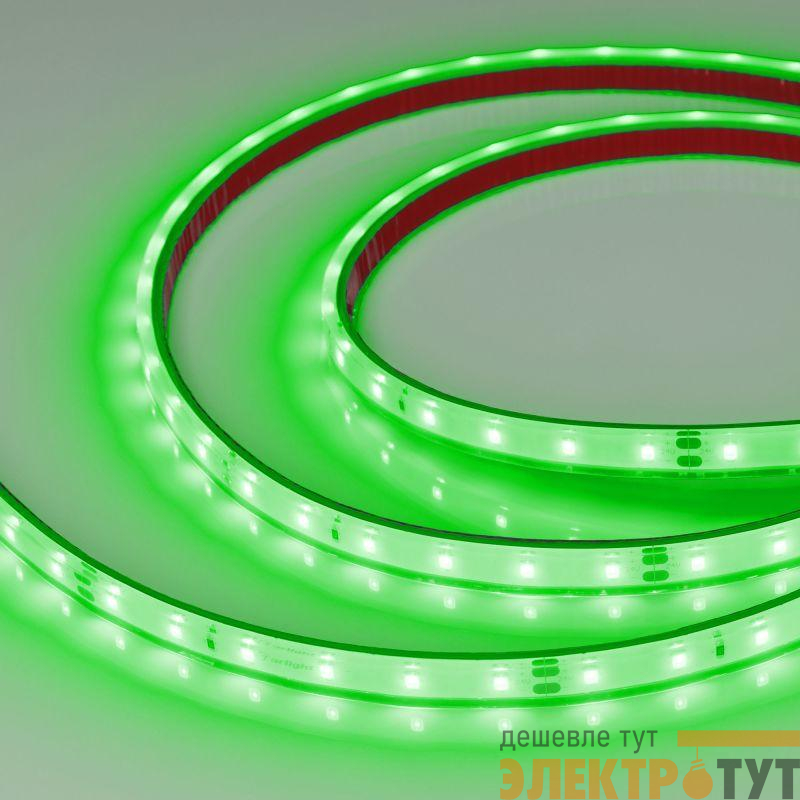 Лента светодиодная RTW-PFS-A60-11mm 24V Green 4.8Вт/м IP68 2835 герметичная (уп.5м) Arlight 034181