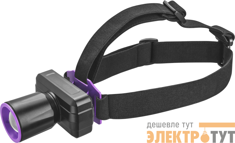 Фонарь аккумуляторный налобный 90 864 OPT-H06-ACCU 1LED 5Вт 3 реж. Li-Ion 1.2А.ч ОНЛАЙТ 90864