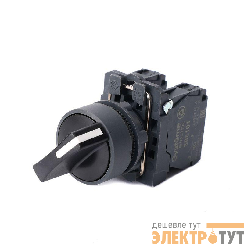 Переключатель модульный SB5 в сборе 22мм 3поз. с возвратом 2НО SE SB5AD53