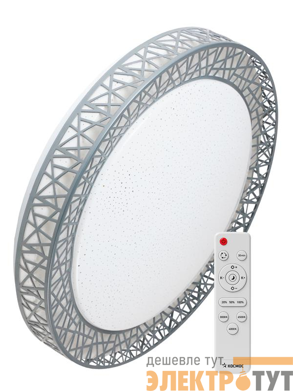 Светильник светодиодный PREMIUM Loft-B 55Вт 230В 3000-6500К 4400лм IP40 390х105мм настенно-потолочный управляемый с пультом ДУ КОСМОС KSLofG55W