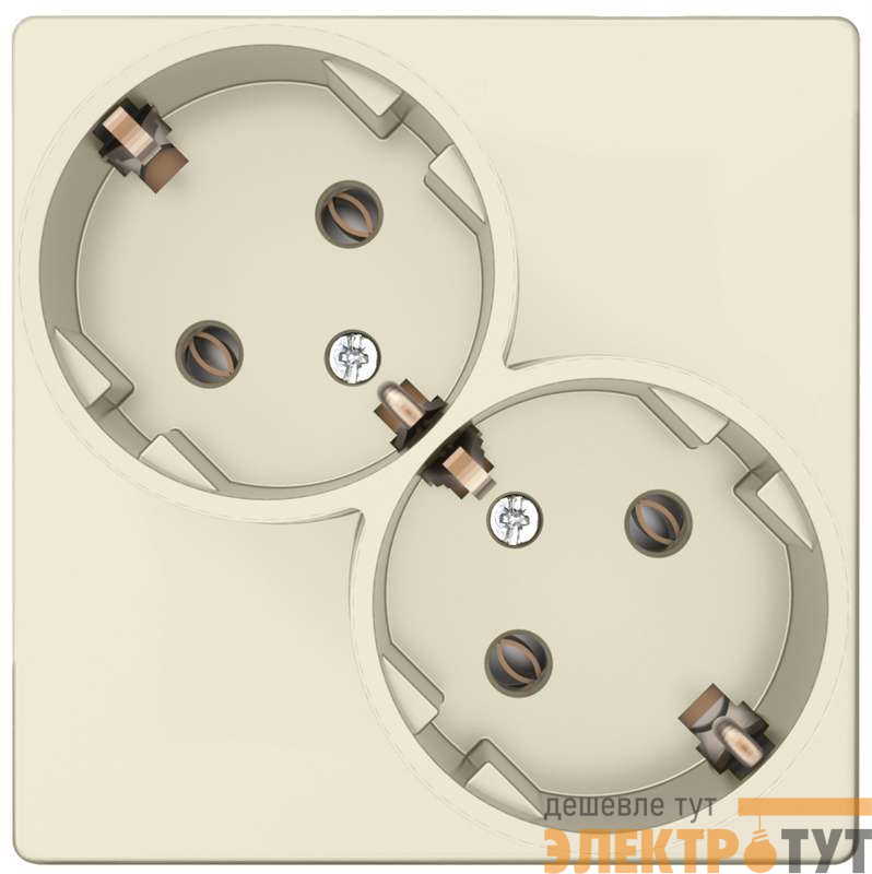 Розетка 2-м СП Simon 24 16А IP20 2х2P+E Schuko без защ. шторок механизм сл. кость Simon 2450459-031