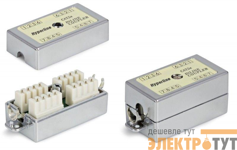 Адаптер проходной (coupler) CA-IDC-C5e-SH-F-WH Dual IDC кат.5E экранир. 4 пары Hyperline 23534