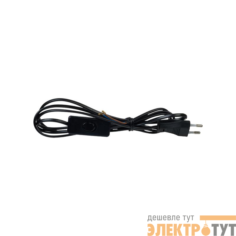 Провод с евроштекером с выключателем 2м 2х05кв.мм 2.5А черн. Duwi 28570 0