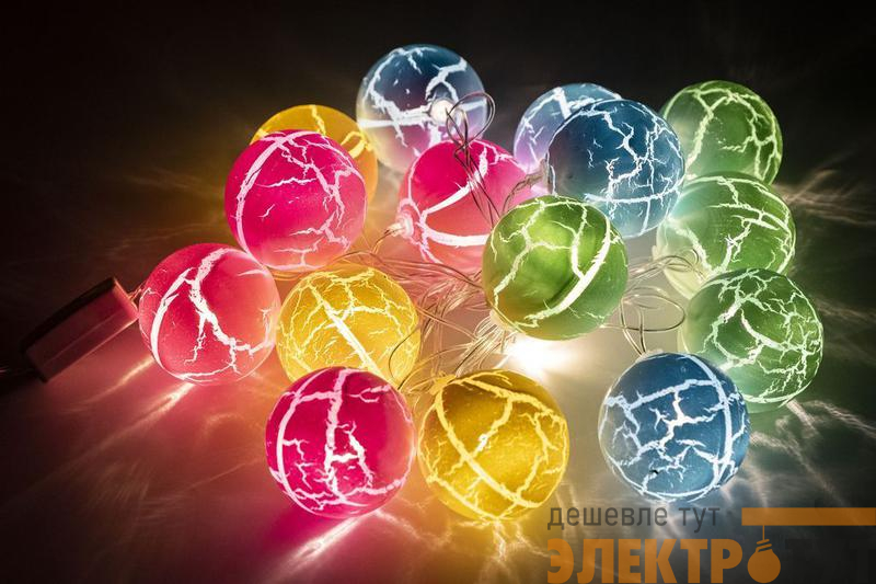 Гирлянда "Шарики" ILD-16WW-MSH 16 LED 2.2м IP20 220В SHLights 4690601047281 изображение