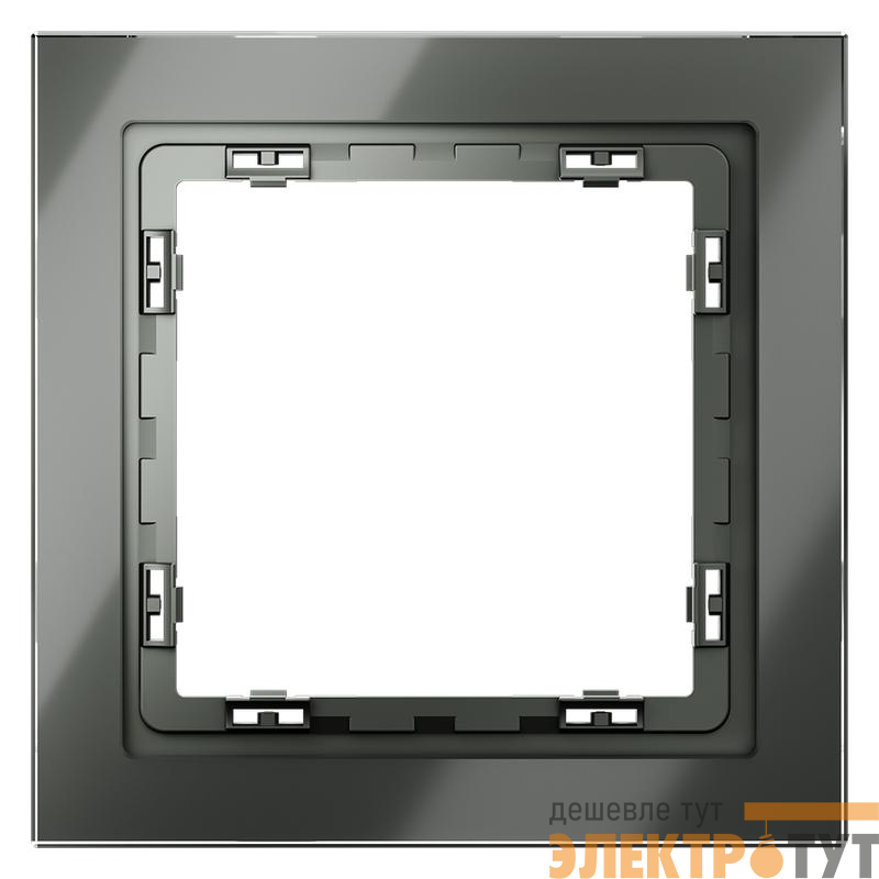 Рамка 1-м. S70 стеклян. титан Voltum VLS110106
