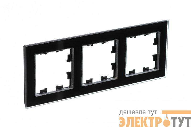 Рамка 3-м AtlasDesign Nature стекло черн. SE ATN321003