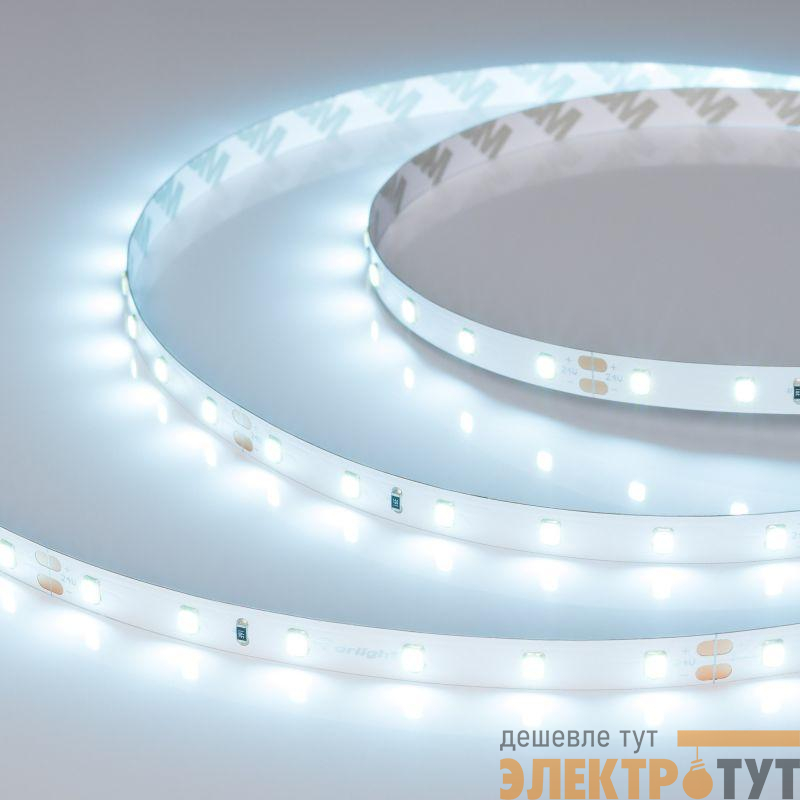 Лента светодиодная RT-A60-8mm 24В Ice Blue 4.8Вт/м IP20 (уп.5м) Arlight 055376