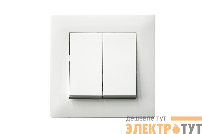 Выключатель 2-клав. Karea RIZZ бел. Makel 88001003