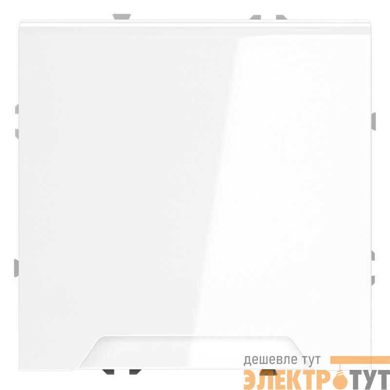 Розетка 1-м СП S70 16А с заземл. защ. шторки + крышка механизм бел. глянцевый Voltum VLS040301