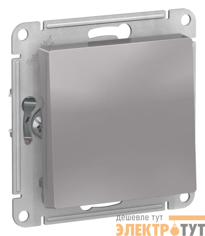 Выключатель 1-кл. AtlasDesign 2-п. 10А мех. алюм. SE ATN000321