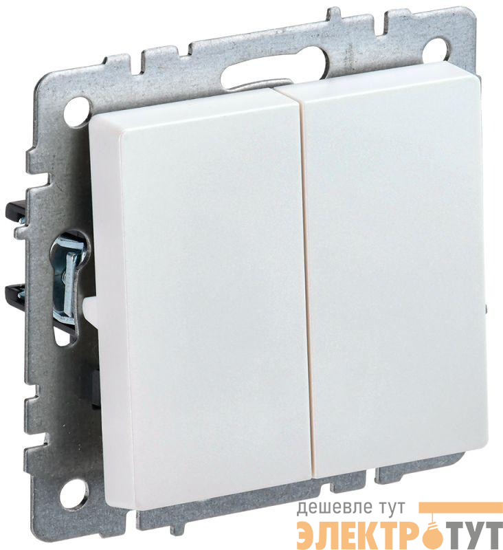 Выключатель 2-кл. СП BRITE ВС10-2-0-БрЖ 10А механизм жемчуж. IEK BR-V20-0-10-K36
