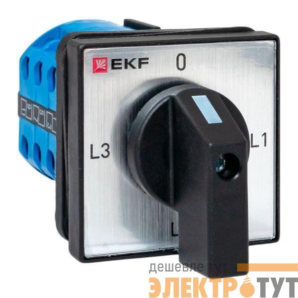 Переключатель кулачковый ПК-1-94 4п 10А для амперметра IP65 EKF pk-1-94-10-65
