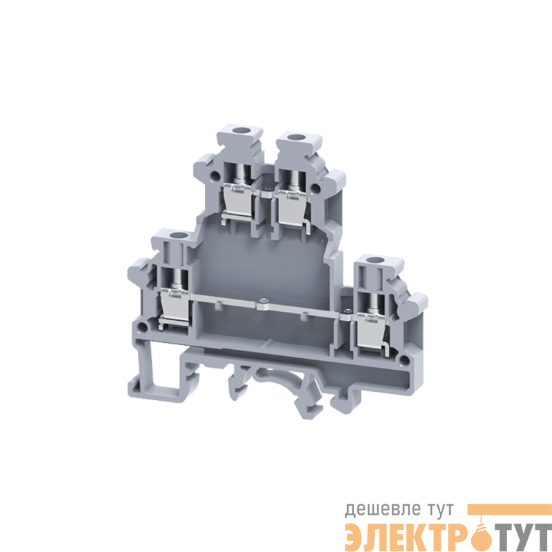 Клемма двухъярусная винтовая OptiClip ODL-2.5-2L-I сер. КЭАЗ 289801