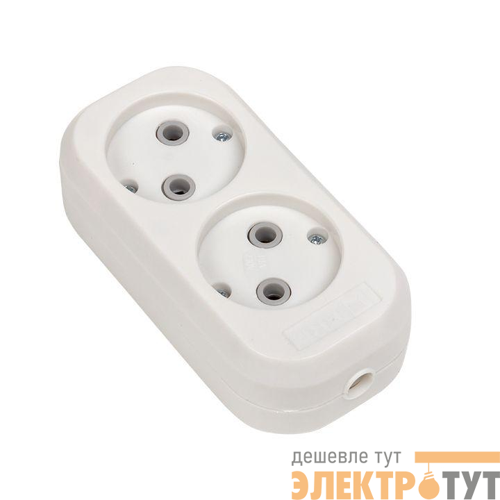 Колодка удлинителя "Эксперт" 10 А/2.2кВт 2 гнезда без заземл. EKF AKB10-2