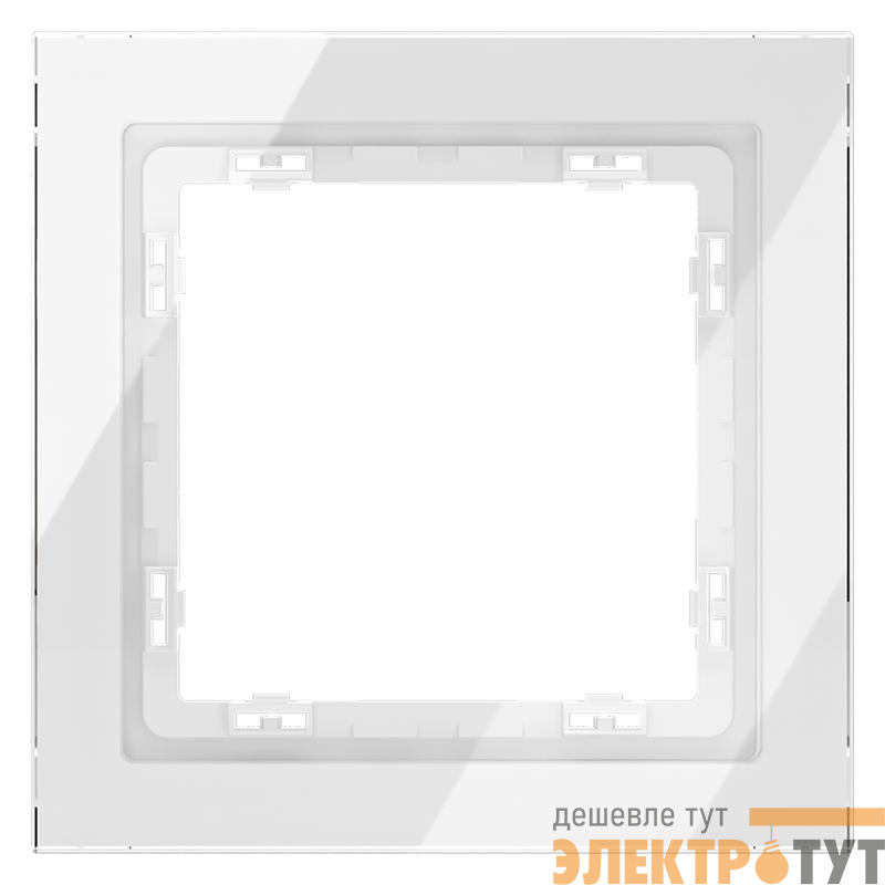Рамка 1-м S70 стеклян. бел. Voltum VLS110101