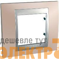 Рамка 1-м Unica Top оникс/алюм. SchE MGU66.002.096