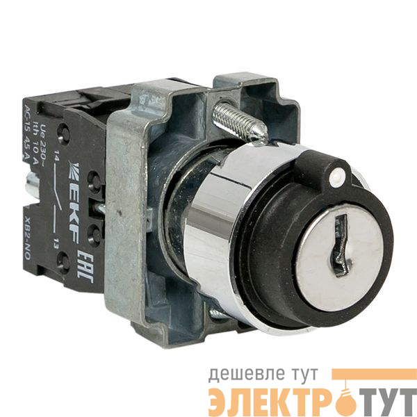 Переключатель BG33 3P 2NO с замком (не возврат.) EKF xb2-bg33
