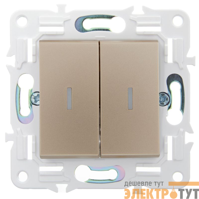 Выключатель 2-кл. SKANDY 10А SK-V09Sa с индикацией песочн. IEK SK-V20-1-10-K98