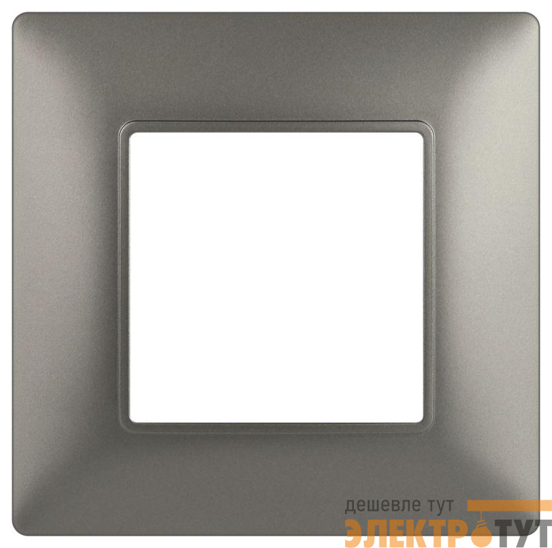 Рамка 1-м Elegance 14-5001-16 для розеток и выключателей титан Эра Б0065801