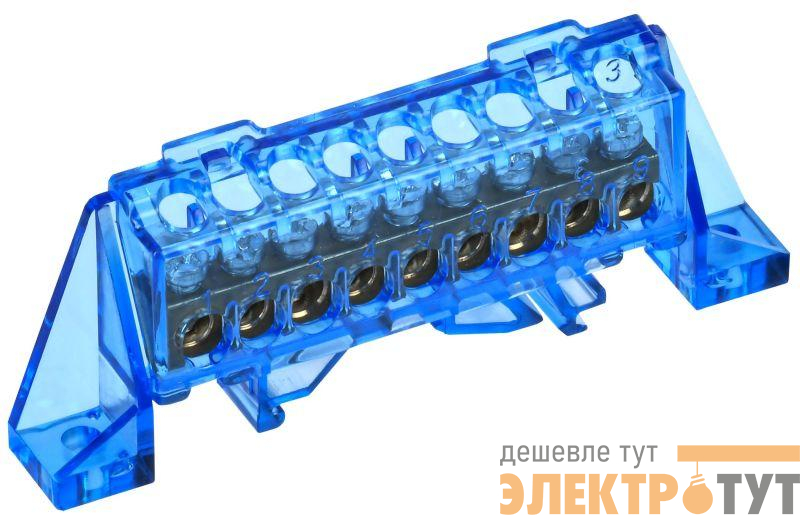 Шина нулевая N в комб. изол. "Стойка" 6х9-9-С TEKFOR IEK TF-NN10-09-DP-K07