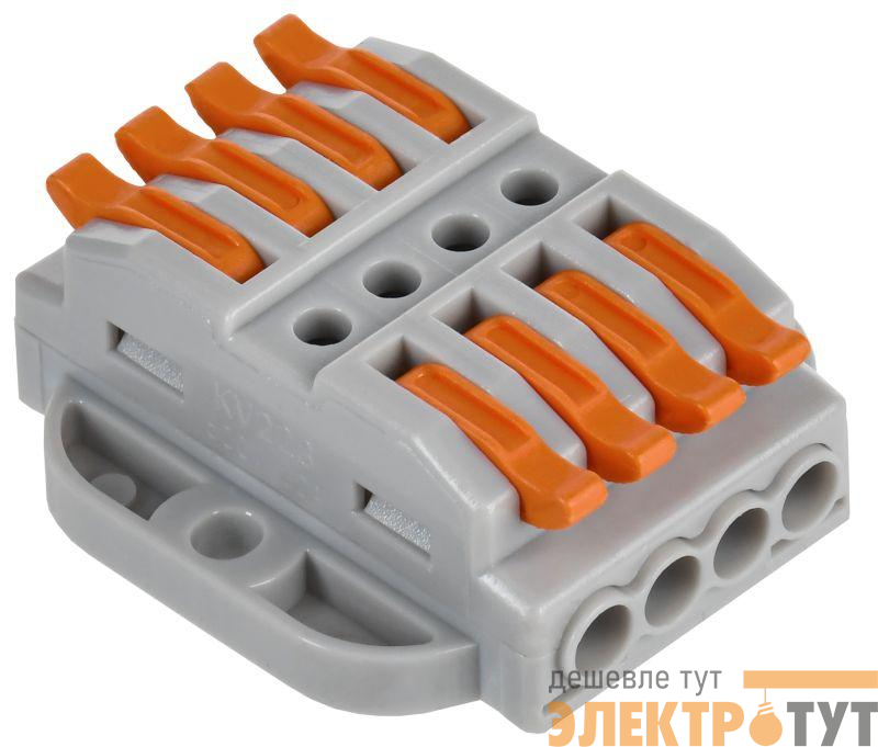 Клемма строительно-монтажная СМК 222-4144P (уп.4шт) IEK UKZ20-4144P-004