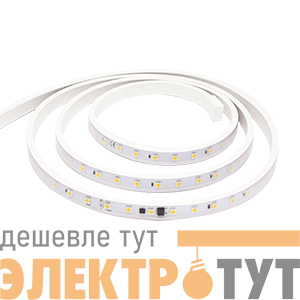 Лента светодиодная 8Вт/м 230В AC 3000К 16мм IP65 SMD5050 54 LED/м в компл. скобы для монтажа (уп.50м) VARTON VLS-65-008-5050-16-054-30
