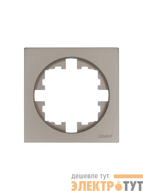 Рамка 1-м OSEN горизонт. квадрат титан LEZARD 743-3700-146