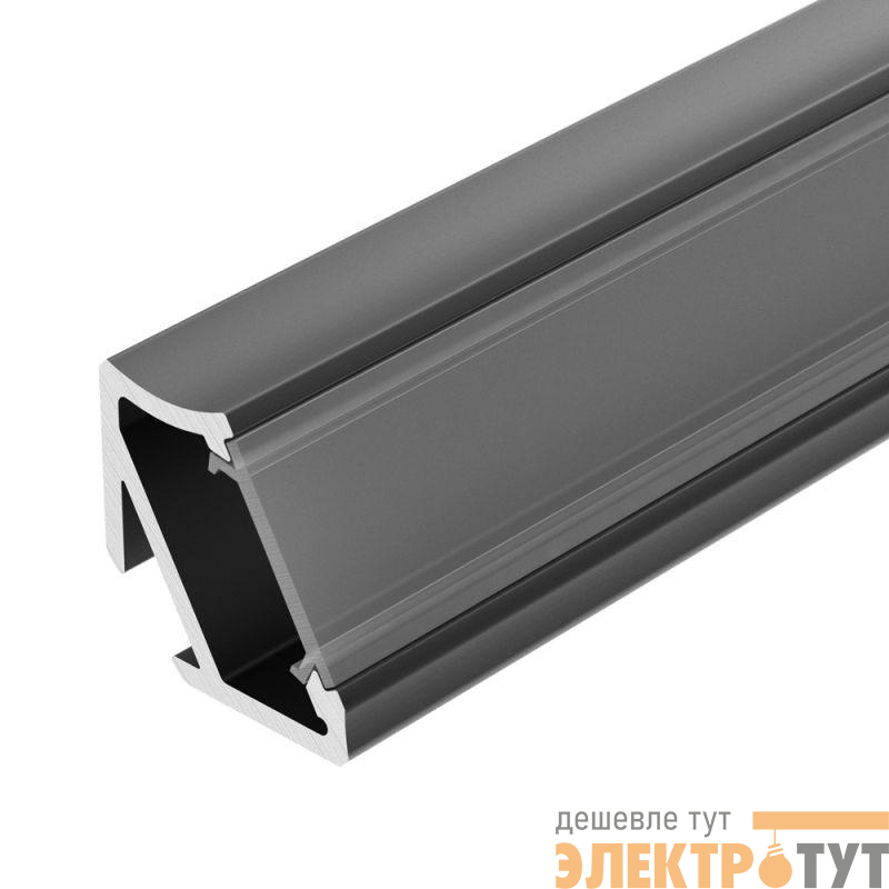 Профиль ALM-V60-2020 ANOD Black L2020 алюм. Arlight 026694(1)