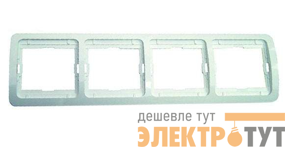 Рамка 4-м Mimoza горизонт. крем Makel 32039