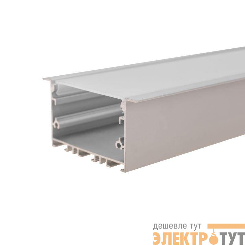 Комплект врезного алюм. профиля с рассеив. 62х32мм 1м Rexant 146-404-1