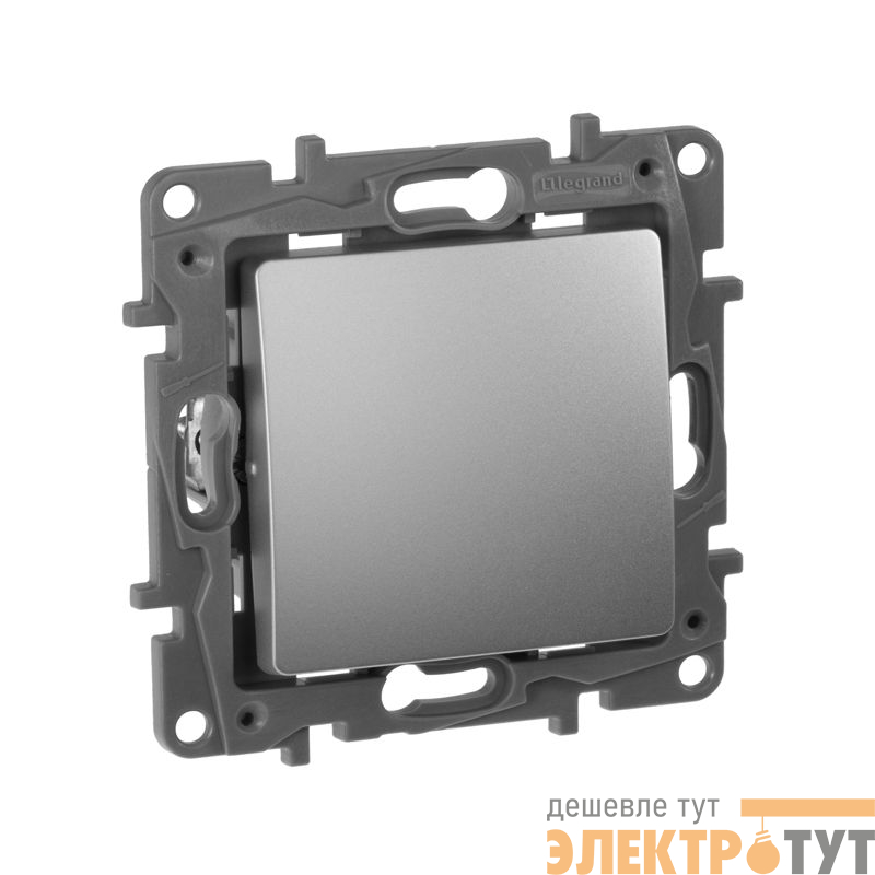 Переключатель перекрестный 1-кл. СП Etika 10А IP20 250В 10AX винтов. клеммы механизм алюм. IEK 672409