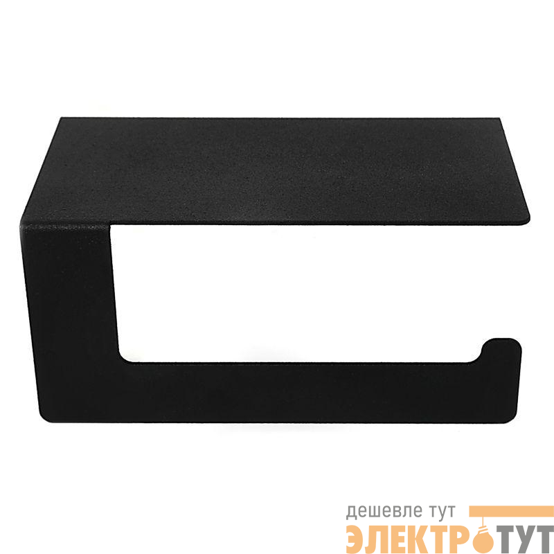 Держатель для туалетной бумаги с полкой хранения черн. Rexant 38-0635