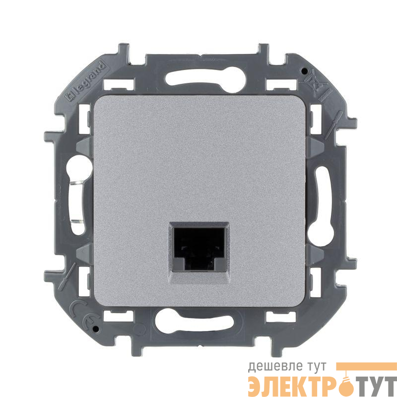 Розетка компьютерная Inspiria RJ45 кат.5E UTP алюм. Leg 673827
