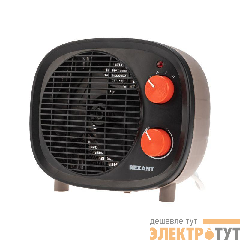 Тепловентилятор электрический настольный 2кВт со спиральным нагревательным элементом черн. Rexant 60-0034