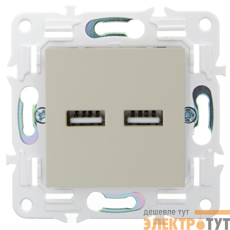 Розетка USB A+A 3.1А SKANDY SK-R15B беж. IEK SK-U21-D31-K10