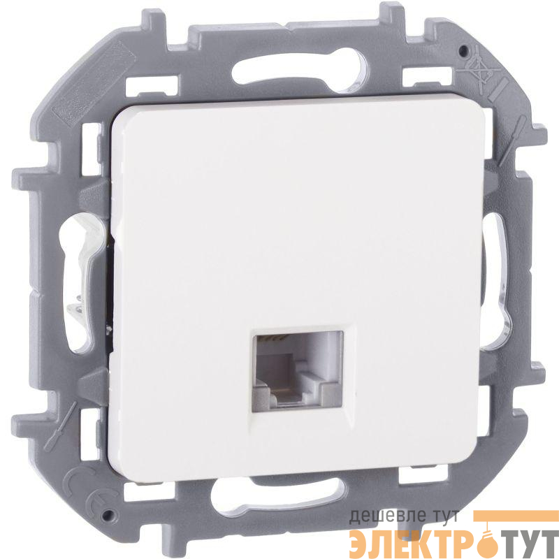 Розетка телефонная Inspiria RJ11 механизм бел. IEK 673820