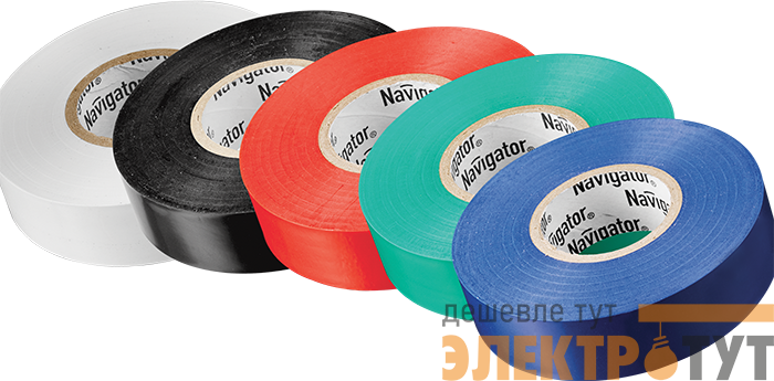 Изолента 61 313 NIT-B15-10/S 5 цветов Navigator 61313