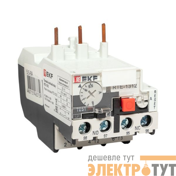 Реле тепловое РТЭ-1312 5.5-8А EKF rel-1312-5.5-8