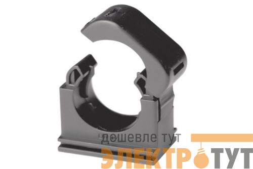 Держатель для труб (клипса) d7мм с крышкой полиамид черн. DKC PASW07N