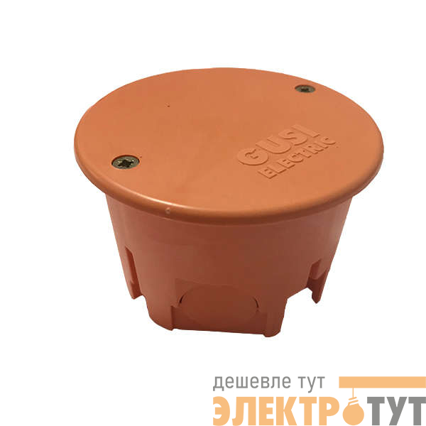 Коробка распределительная СП 68х45мм IP30 для сплошн. стен кругл. негорюч. оранж. ГУСИ С3В70К Нг Евро