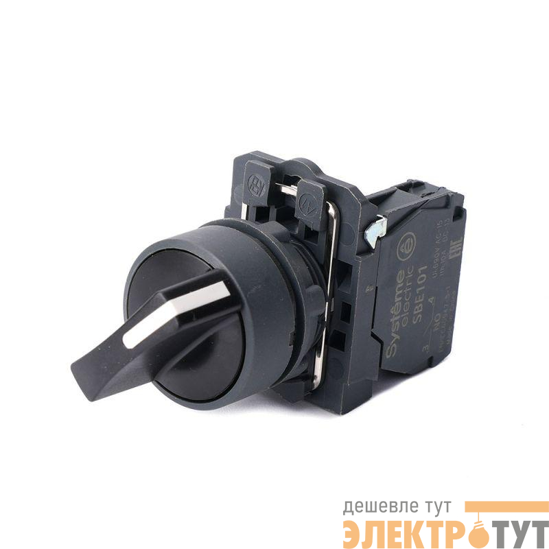 Переключатель модульный SB5 в сборе 22мм 2поз. с фиксацией 1НО SE SB5AD21