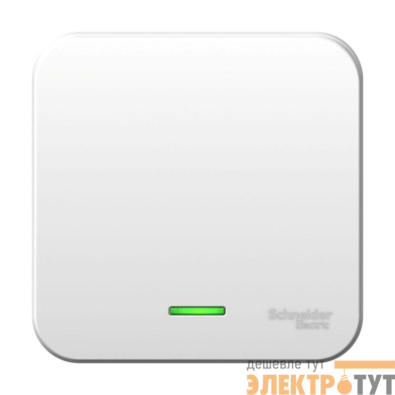 Выключатель 1-кл. ОП Blanca 6А IP20 (сх. 1) 250В с подсветкой с металлич. пластиной бел. SE BLNVA061121