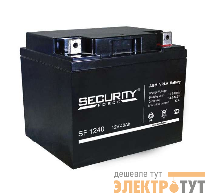 Аккумулятор ОПС 12В 40А.ч Security Force SF 1240