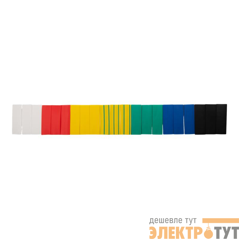 Трубка термоусадочная PTT 20/10-10-21 SET7 (ТУТнг 20/10) набор 7 цветов по 3шт 10см (уп.21шт) JazzWay 5075924