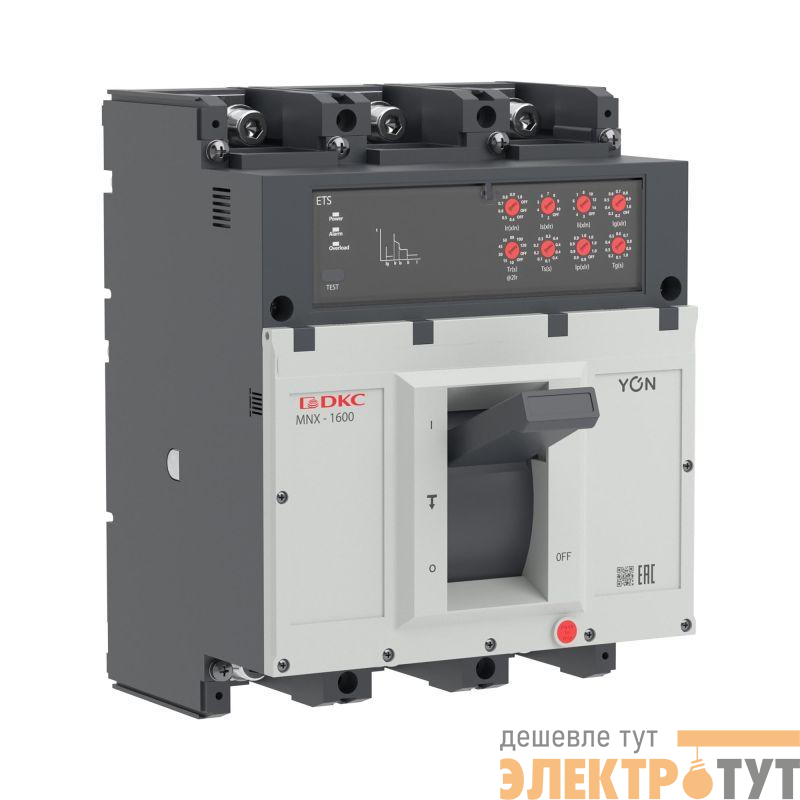 Выключатель автоматический 3P 1250А 70кА pro MNX1600L при AC415V расцепитель ETS YON MNX1600L3PETS1250