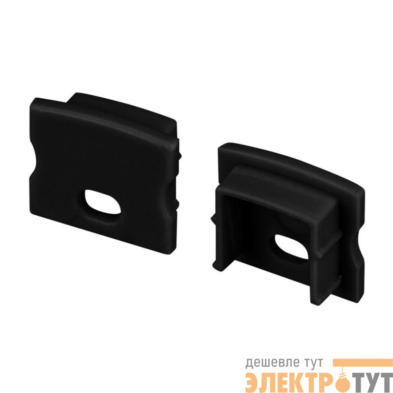 Заглушка LINE-1715 с отверстием BLACK пластик (комплект) Arlight 044277