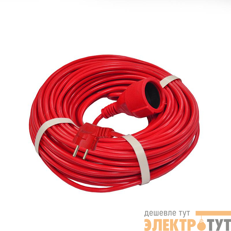 Удлинитель-шнур 1х40м с заземл. 10А IP20 2.2кВт ПВС 3х1 DOMTOK 2506