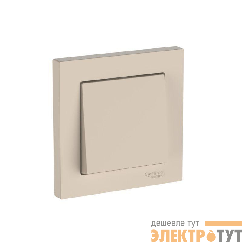 Выключатель 1-кл. AtlasDesign (сх. 1) 10AX быстрозажим. клем. в сборе песочн. SE ATN001212S