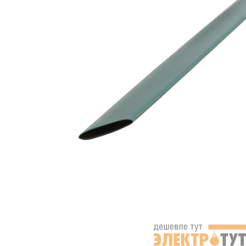 Трубка термоусадочная ТУТ нг 20.0/10.0 зел. 1м REXANT 22-0003